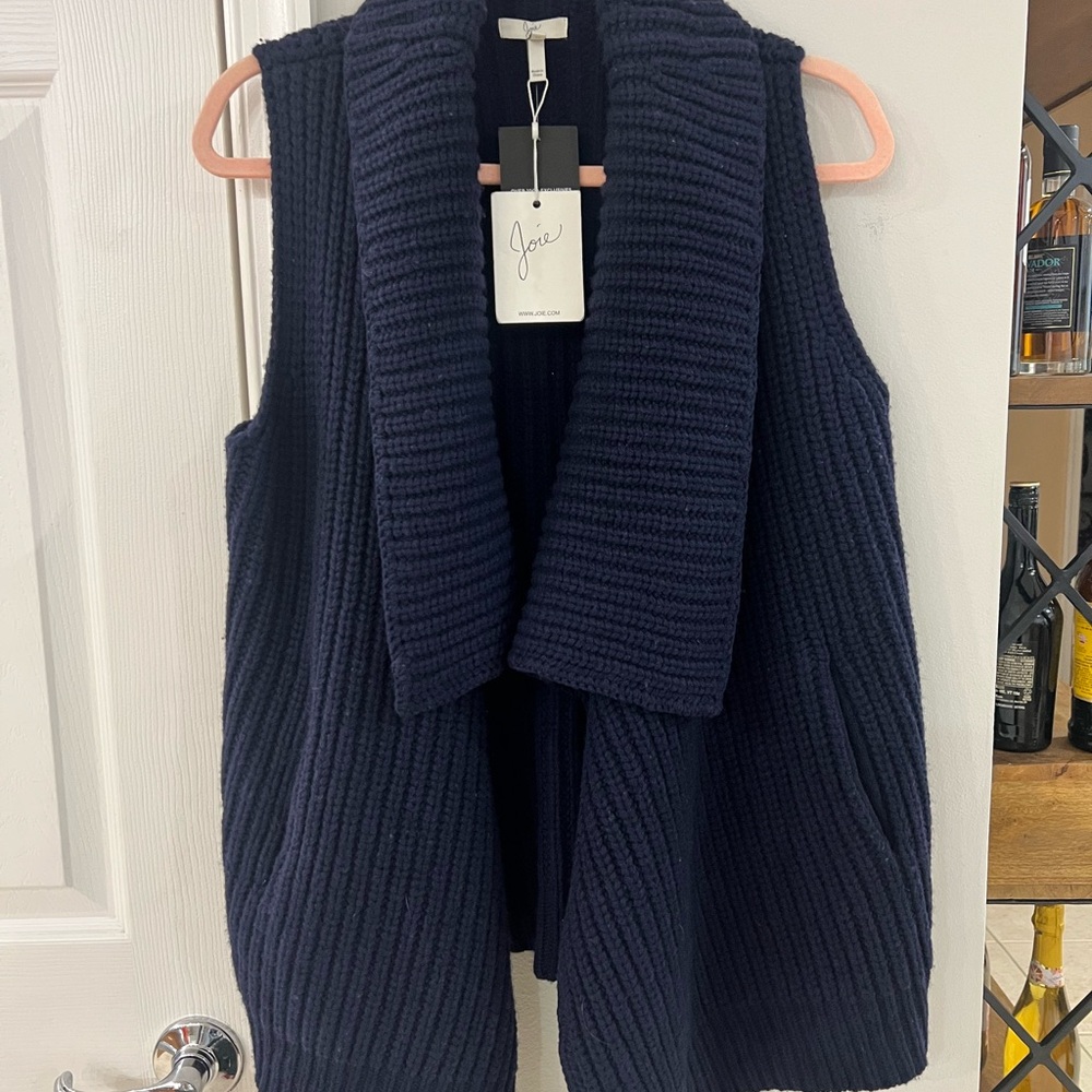 Joie Dark Navy Knit Vest